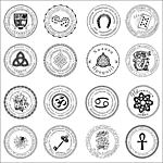 Образцы печати с изображением символа на удачу